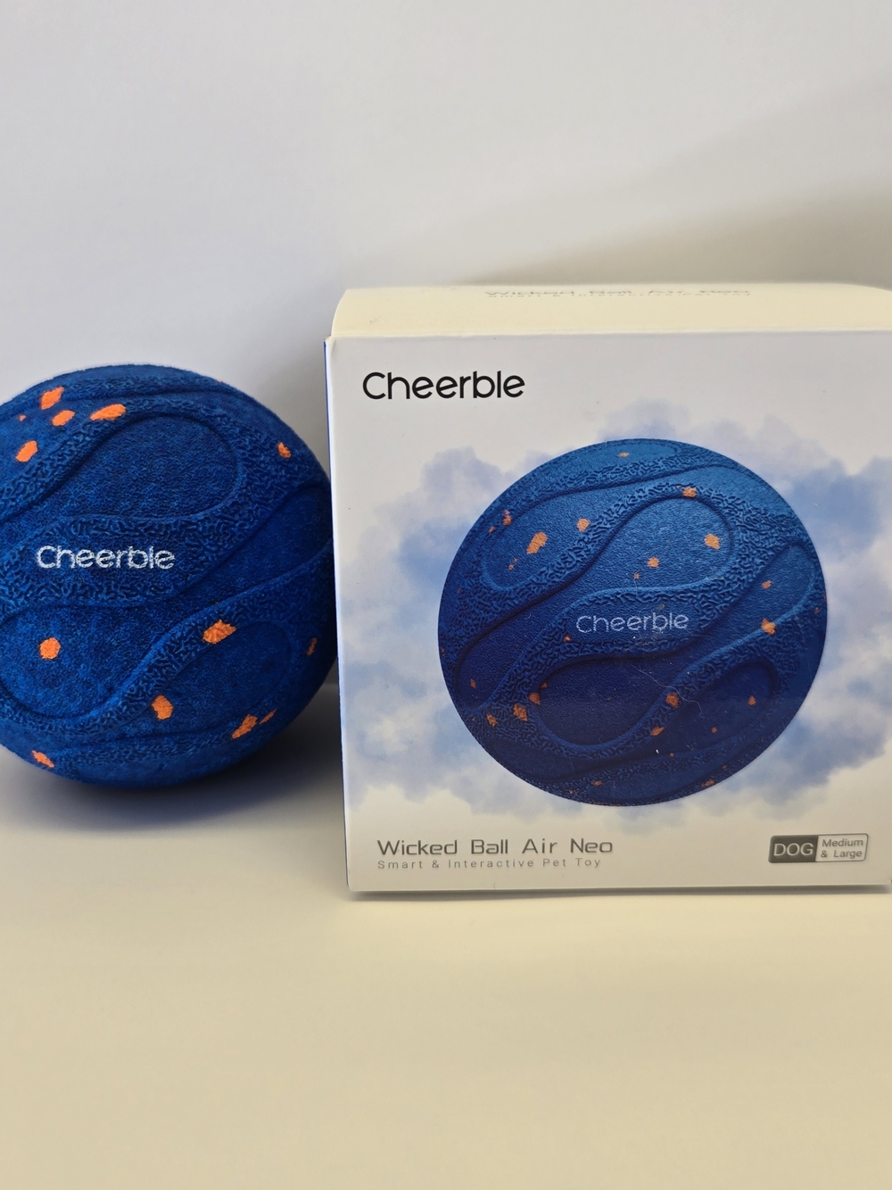 Cheerble Wicked Ball Air Neo - Blue Interactive Dog Toy NEW NEVER USED